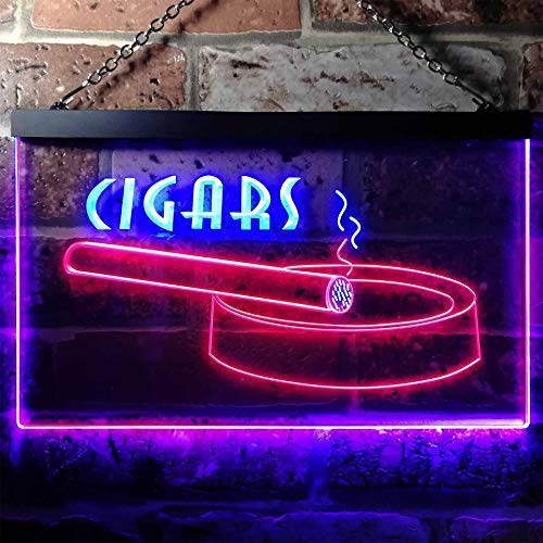 Cigars Dual LED Neon Light Sign2